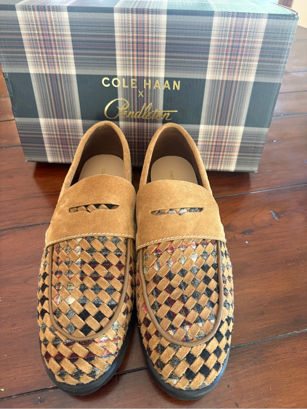NIB Cole Haan X Pendleton Geneva Penny Loafers Size 8
